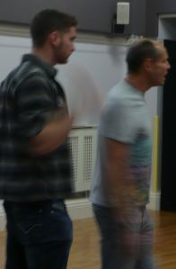 smee and hook in rehearsal